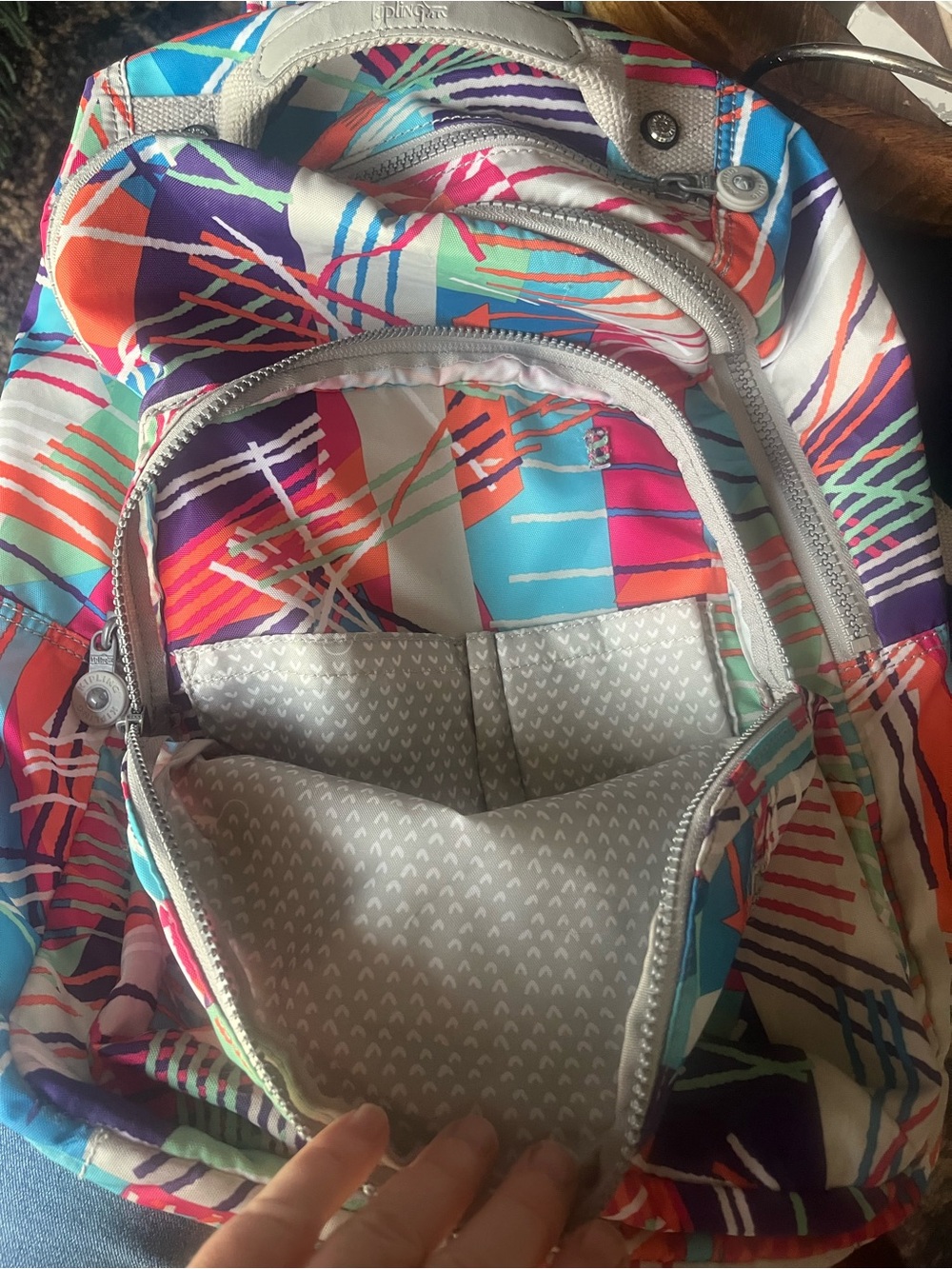 Kipling Seoul Multicolor Large Backpack - Picture 9 of 9